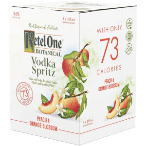 KETEL ONE BOTANICAL VODKA SPRITZ PEACH & ORANGE BLOSSOM 4-PACK