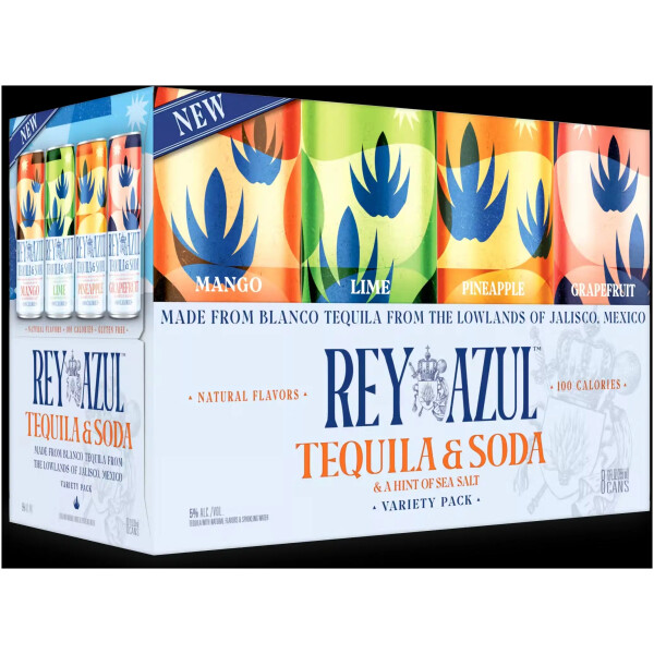 REY AZUL TEQUILA & SODA VARIETY 8-PACK