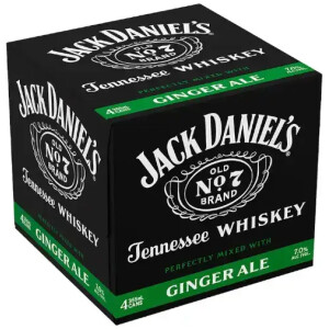 JACK DANIEL'S WHISKEY & GINGER ALE (4-PACK)