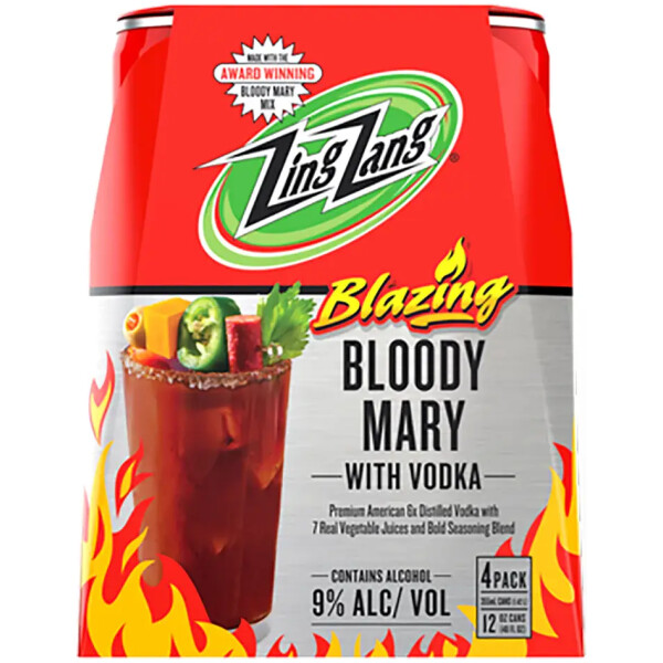 ZING ZANG BLAZING BLOODY MARY W/ VODKA 4-PACK