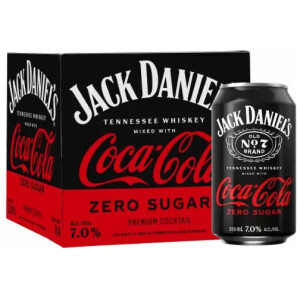 JACK DANIEL'S & COCA-COLA ZERO 4-PACK