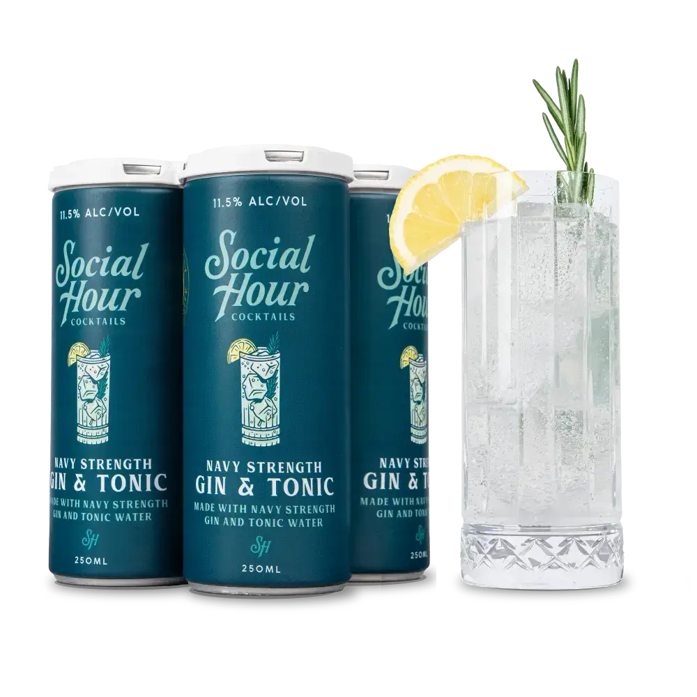 SOCIAL HOUR NAVY STRENGTH GIN & TONIC 4-PACK